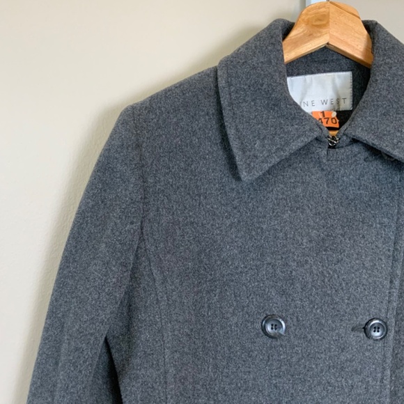 Nine West Wool Button Front Overcoat Coat - Picture 4 of 16